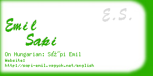 emil sapi business card